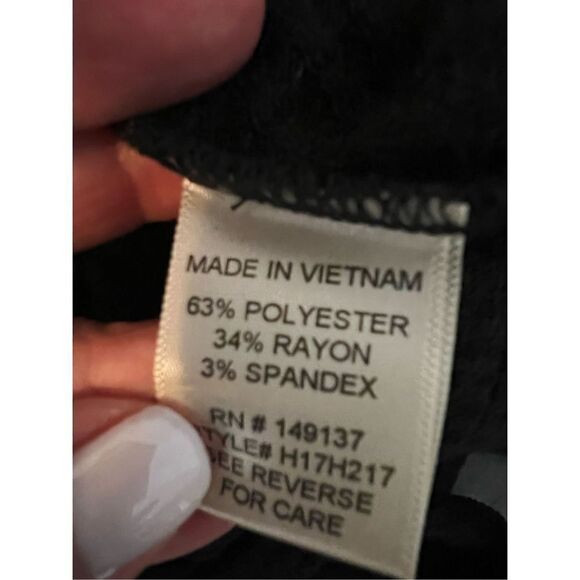 On The Land Womens Black Waffle Blouse Size M - Picture 4 of 4